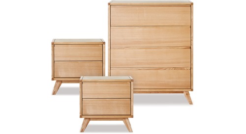 Retro Dresser & Bedsides x 2